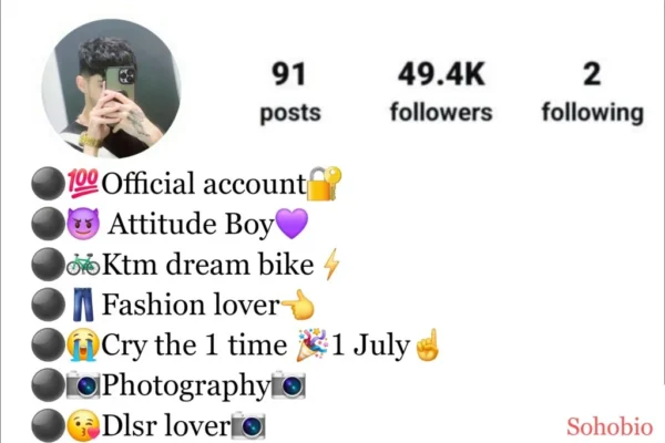 Instagram VIP bio